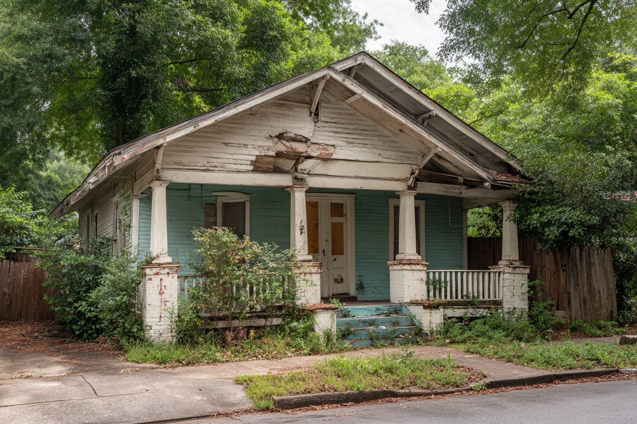 Distressed property in Atlanta GA that needs repairs before foreclosure sale