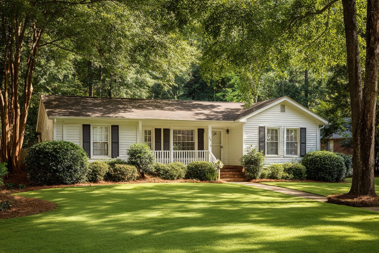 Older ranch style home in Atlanta representing Georgia state tax implications for sellers