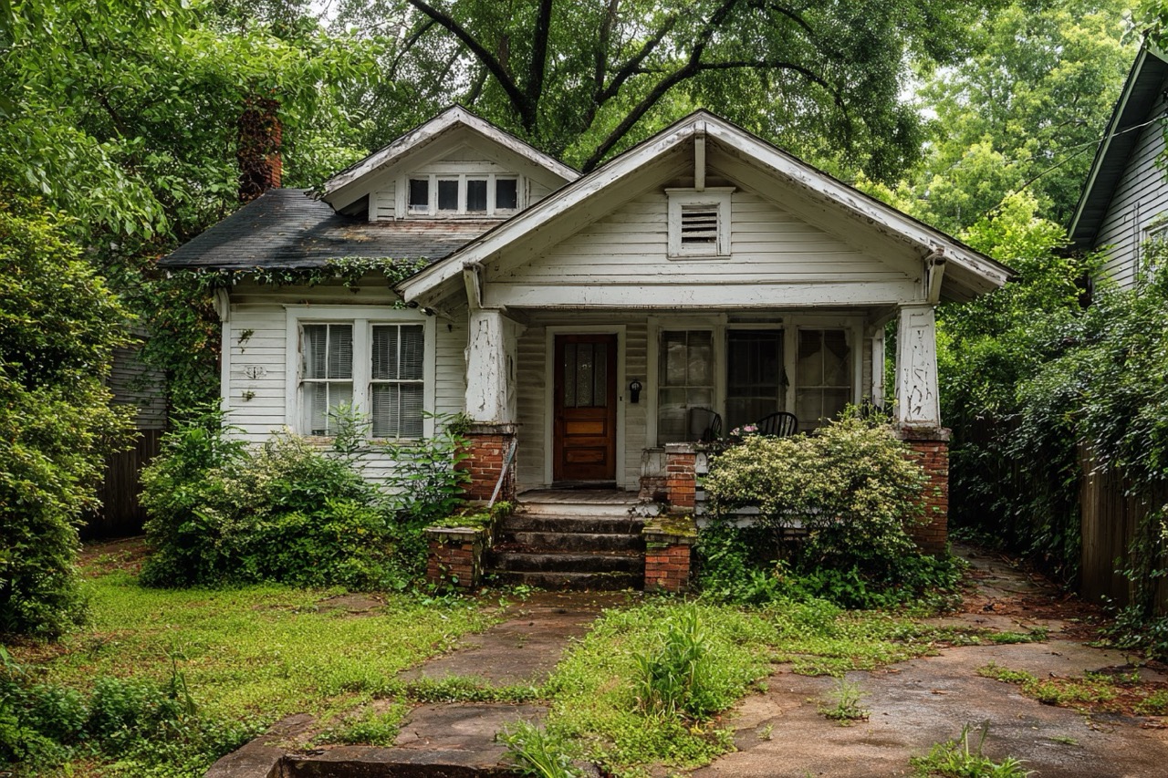 Inherited home in Atlanta GA with traditional ranch style architecture needing updates