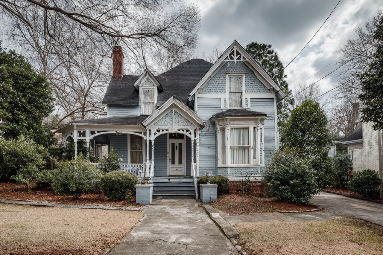 Inherited property for sale in Atlanta GA showing traditional Victorian architecture