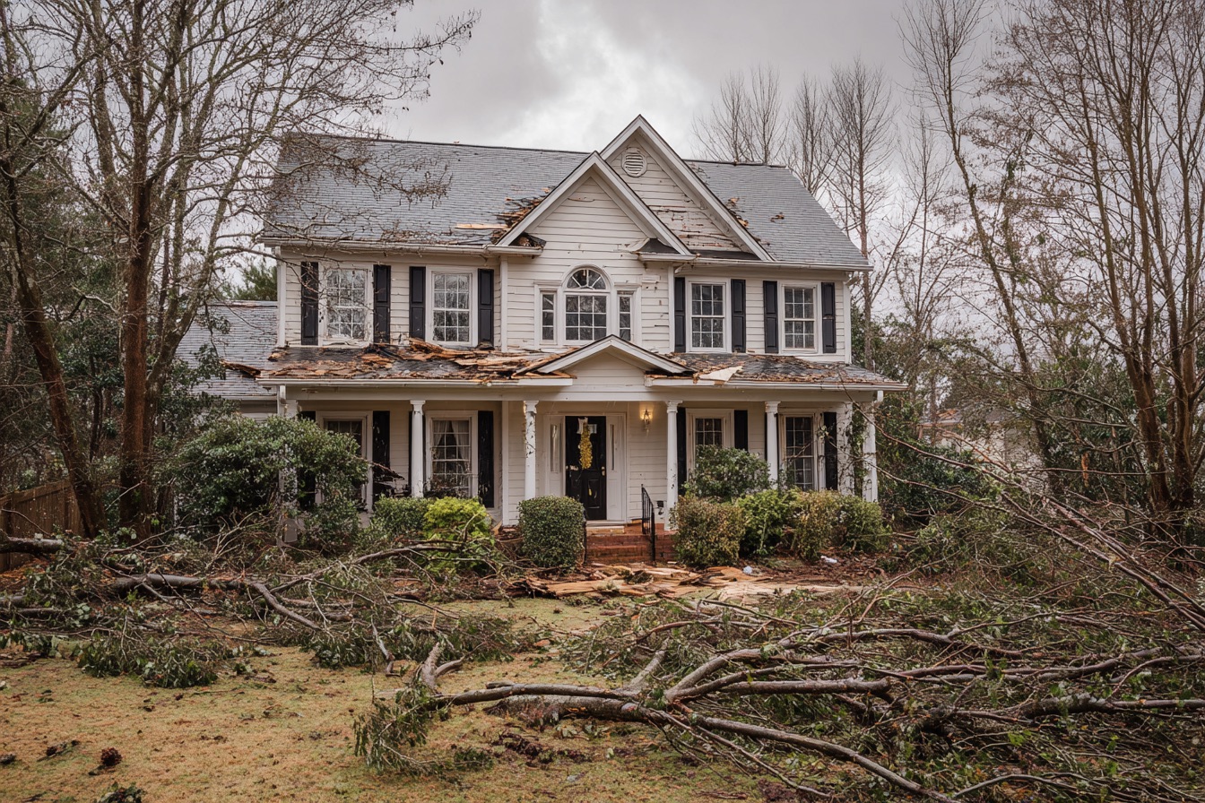 Mold and water damage from storm in Atlanta Georgia home
