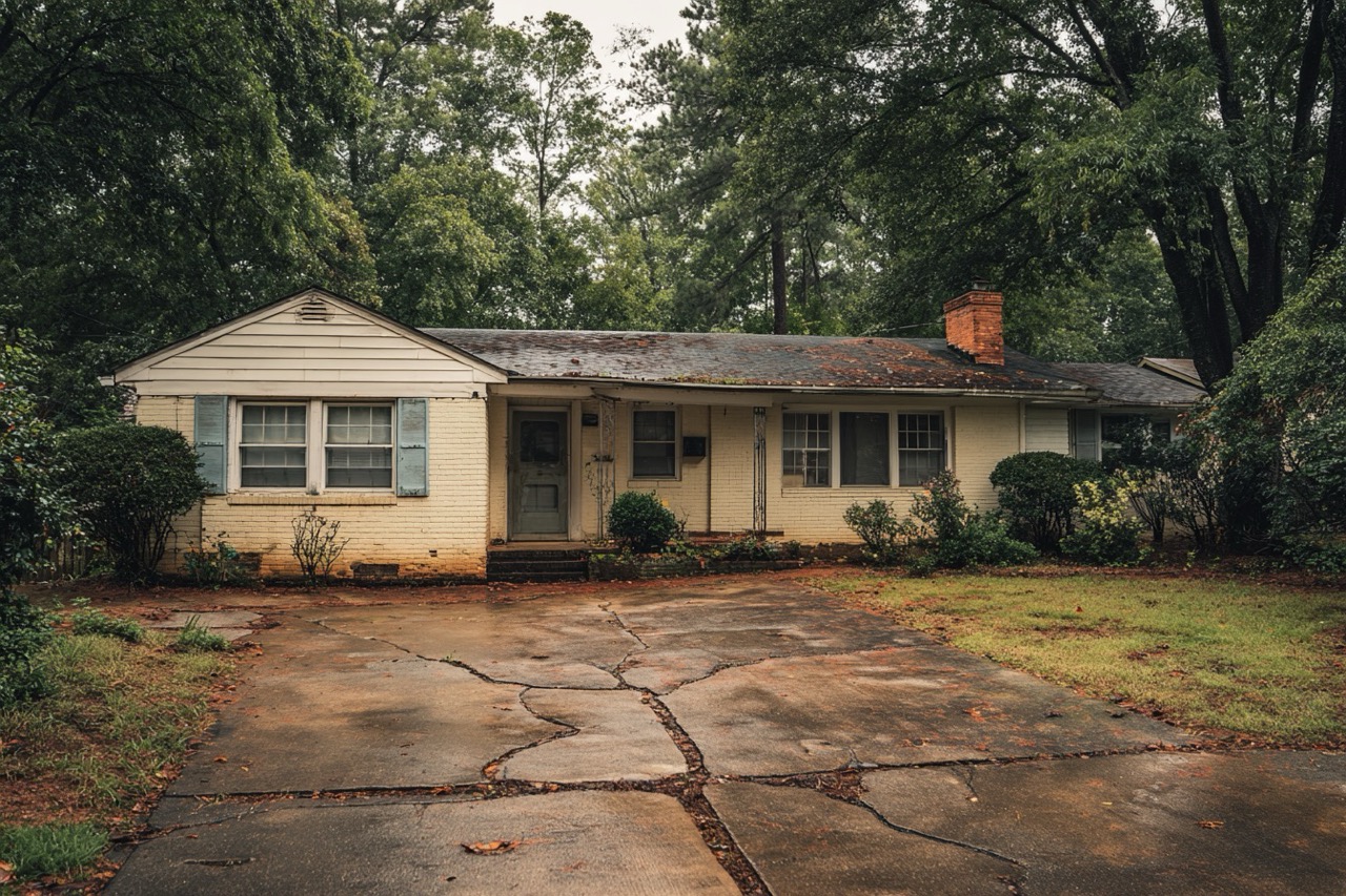 Pre foreclosure home in Atlanta Georgia showing typical ranch style property