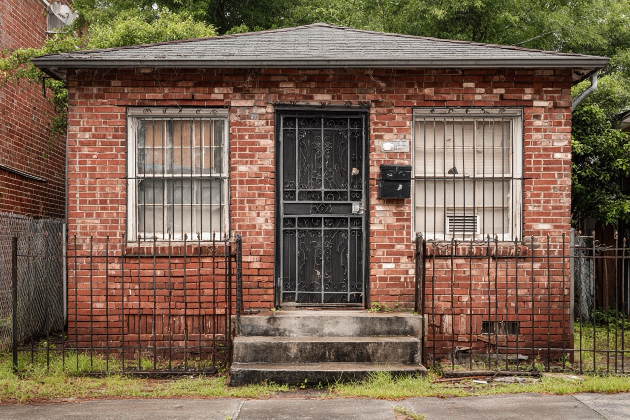 Secured vacant property in Atlanta Georgia to prevent squatters