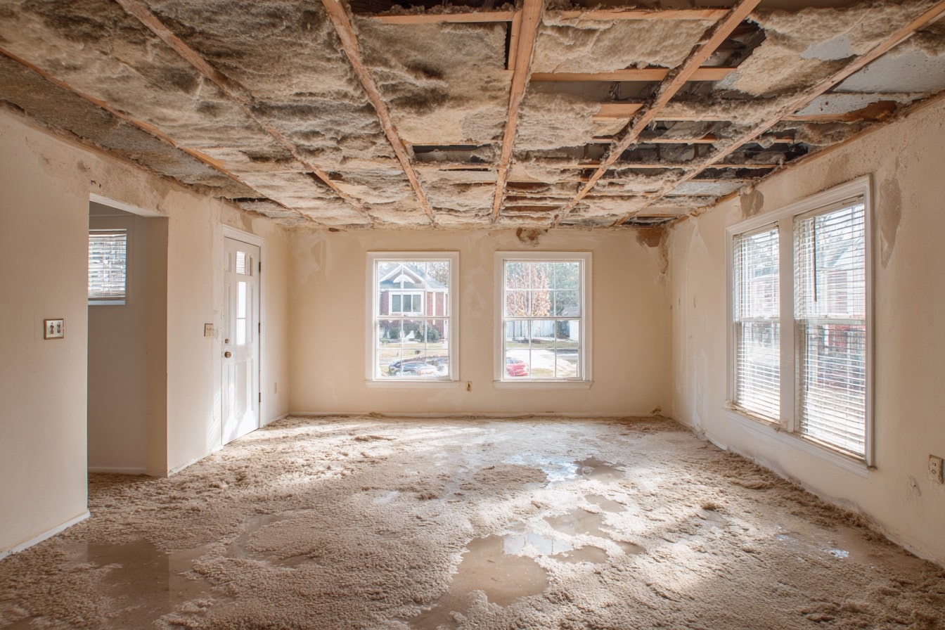 Interior storm damage repairs needed in Atlanta GA home